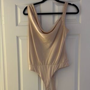 ASTR Cowl neck Champagne Bodysuit